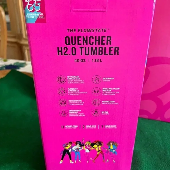 BRAND NEW - Exclusive 80's! Stanley x Barbie H2.0 FlowState™ Tumbler 40 OZ - Picture 2 of 8